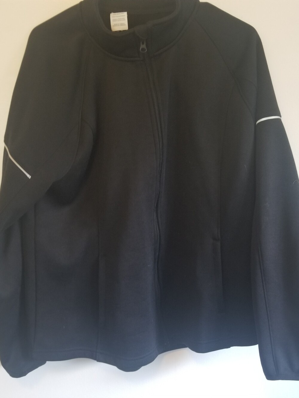 Danskin Now Women's Black Full Zip Athletic Jacket XXL 2X Reflective Trim